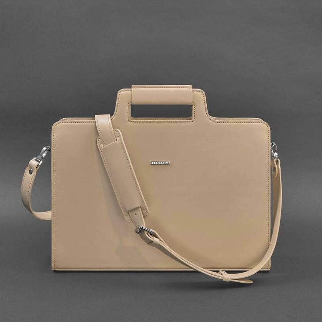 Сумка шкіряна BN-BAG-36 Світло-бежеві